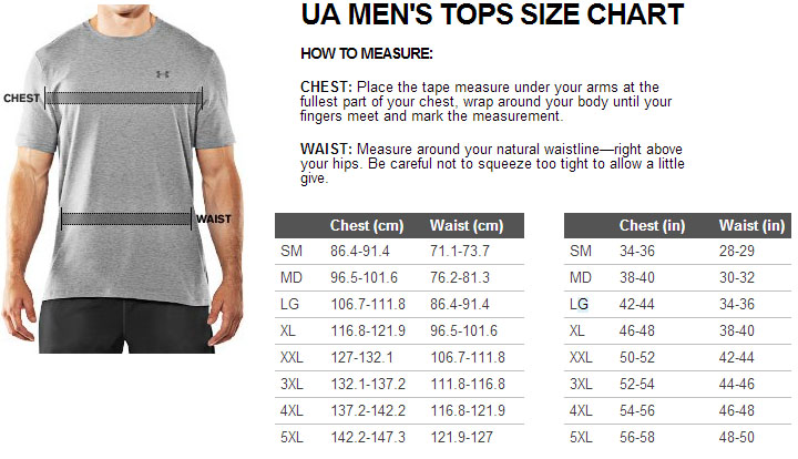 Under Armour Rugby Shirt Size Chart